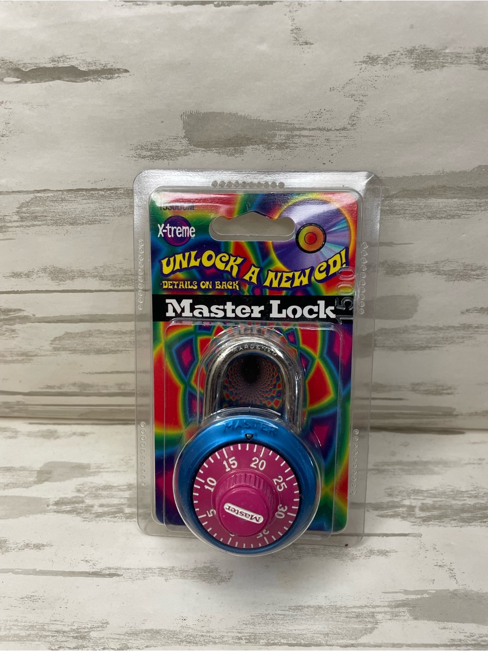 Vintage Y2K Master Lock Blue & Pink Combination Lock 1998 NEW 1530DCM
